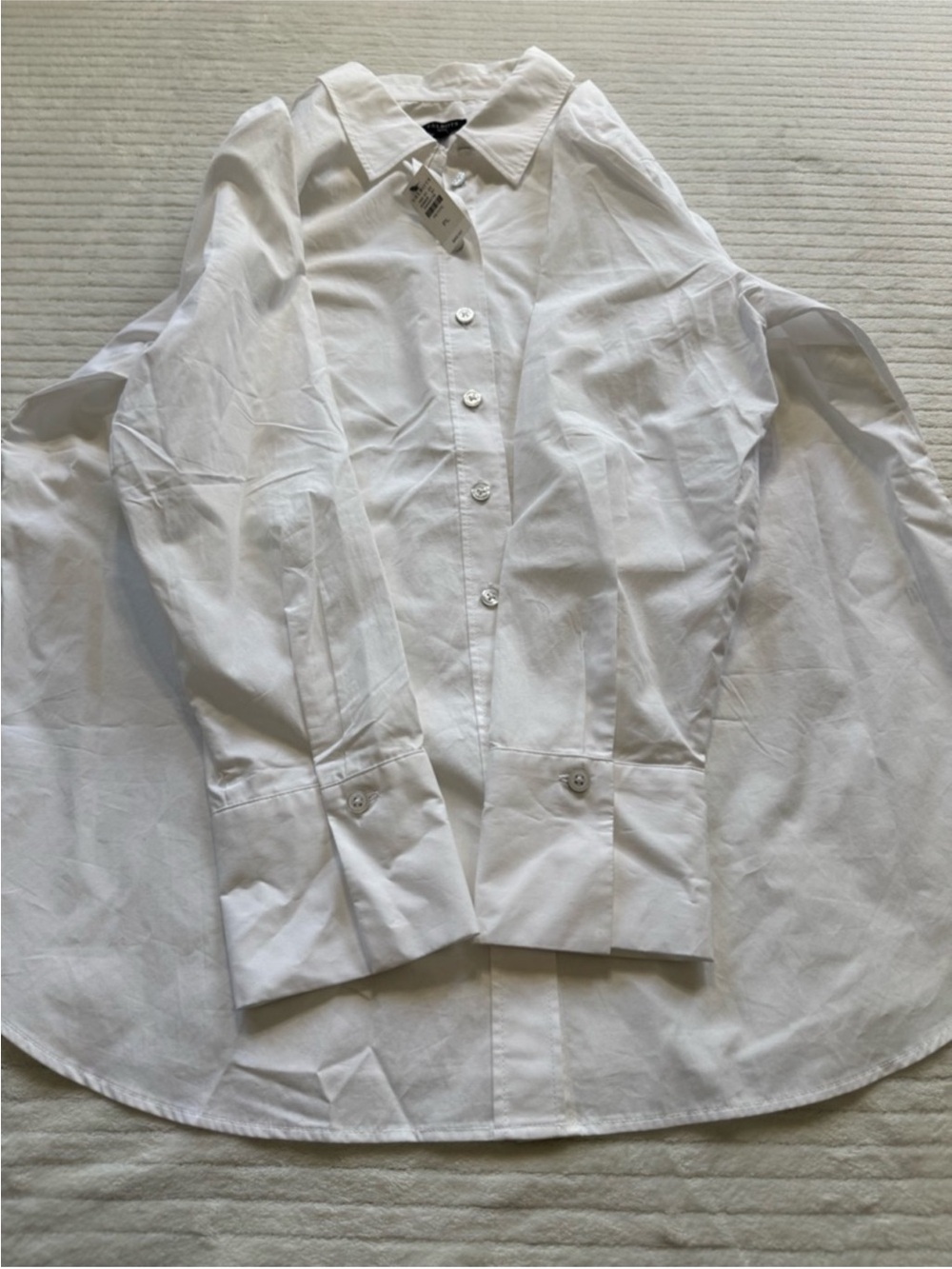 Talbots White Button-Down Cotton Shirt - Picture 8 of 12